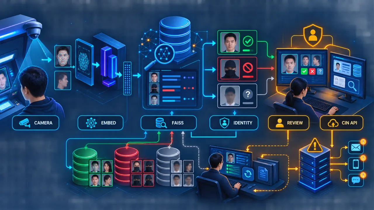 BRAC CIN: Face Recognition & Identity Review project workflow and system architecture