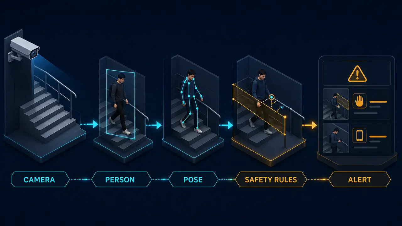 Unilever Smart Staircase Safety project workflow and system architecture